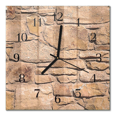 Wanduhr mit motiv quadratisch Steine