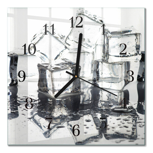 Quadratische wanduhr modern Eis