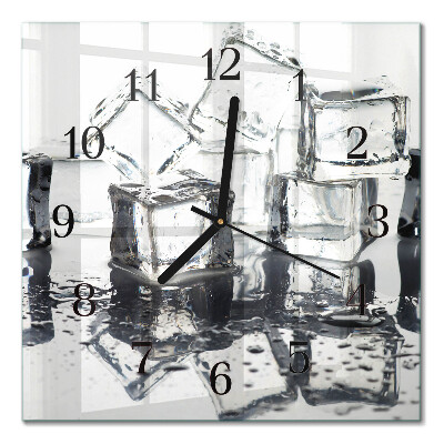 Quadratische wanduhr modern Eis