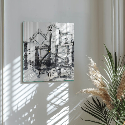 Quadratische wanduhr modern Eis