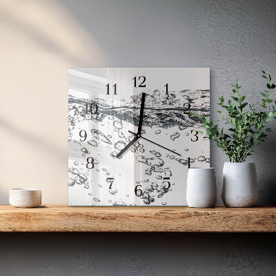 Moderne wanduhr quadratisch Wasser