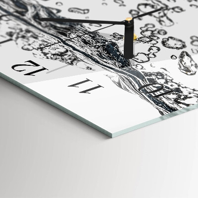 Moderne wanduhr quadratisch Wasser