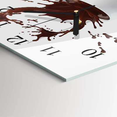 Quadratische wanduhr modern Kaffee