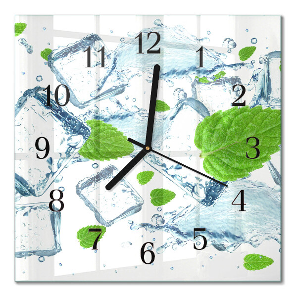 Moderne wanduhr quadratisch Eisminze