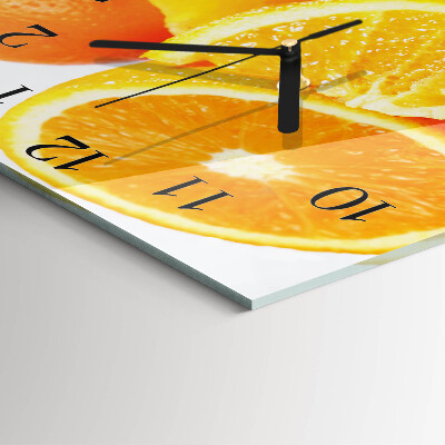 Quadratische wanduhr Orangen