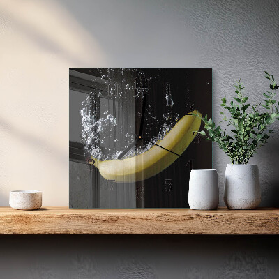 Moderne wanduhr quadratisch Banane