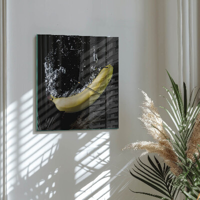 Moderne wanduhr quadratisch Banane