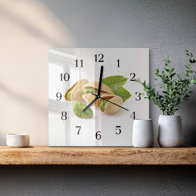 Moderne wanduhr quadratisch Nüsse