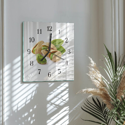Moderne wanduhr quadratisch Nüsse