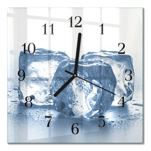 Quadratische wanduhr Eis