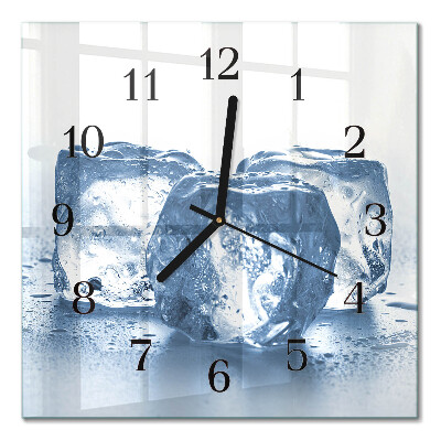 Quadratische wanduhr Eis