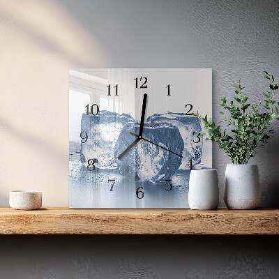 Quadratische wanduhr Eis