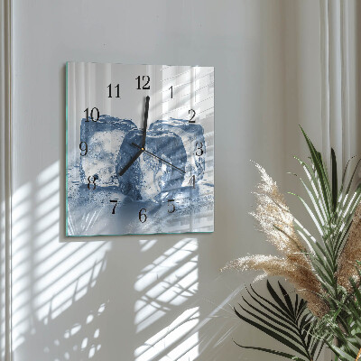 Quadratische wanduhr Eis