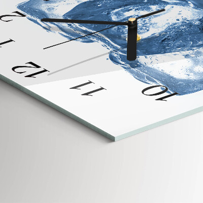 Quadratische wanduhr Eis