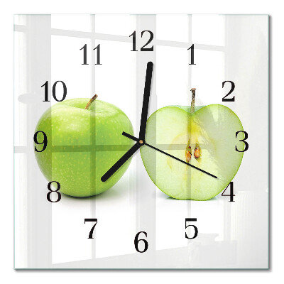 Wanduhr mit motiv quadratisch Apfel