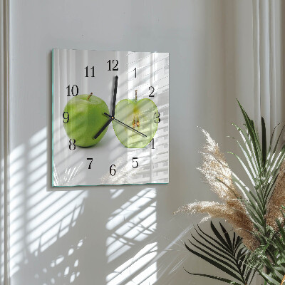 Wanduhr mit motiv quadratisch Apfel