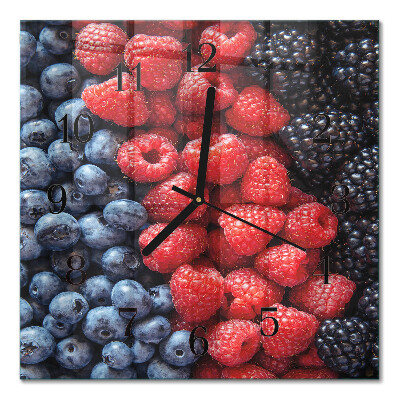 Wanduhr mit motiv quadratisch Beeren