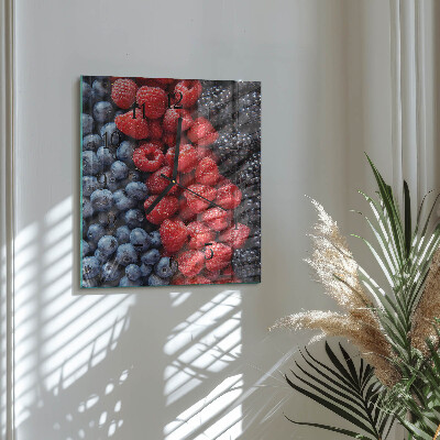 Wanduhr mit motiv quadratisch Beeren