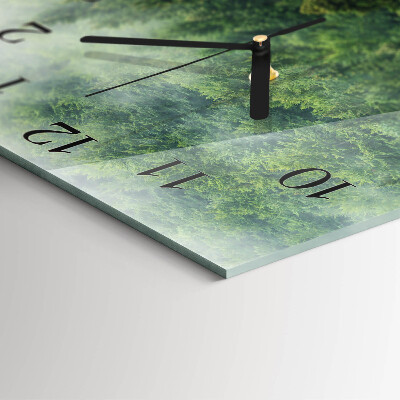 Quadratische wanduhr modern Nebelwald