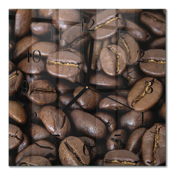 Quadratische wanduhr Kaffee