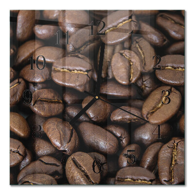 Quadratische wanduhr Kaffee