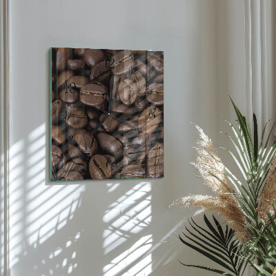 Quadratische wanduhr Kaffee