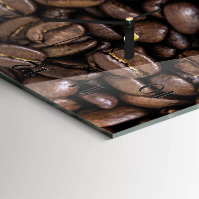 Quadratische wanduhr Kaffee