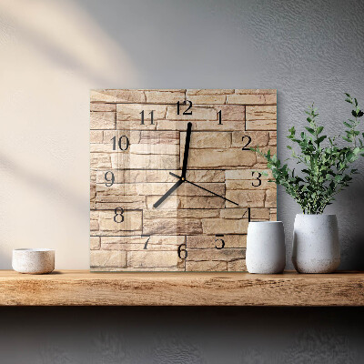 Quadratische wanduhr Klinker