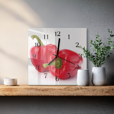 Moderne wanduhr quadratisch Pfeffer