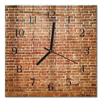 Quadratische wanduhr modern Ziegel