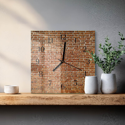 Quadratische wanduhr modern Ziegel