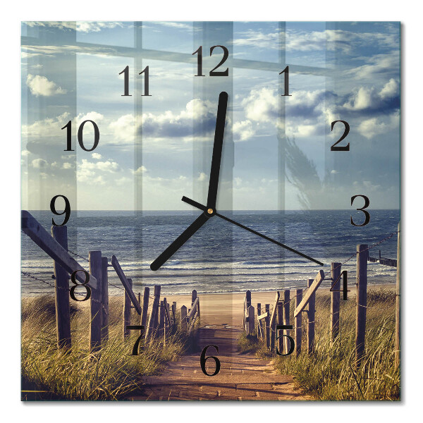 Wanduhr mit motiv quadratisch Strand Meer