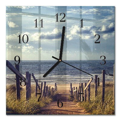 Wanduhr mit motiv quadratisch Strand Meer