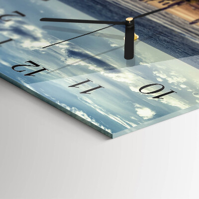 Wanduhr mit motiv quadratisch Strand Meer