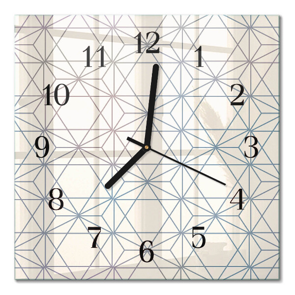 Quadratische wanduhr modern Geometrisches Muster