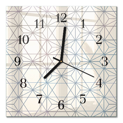 Quadratische wanduhr modern Geometrisches Muster
