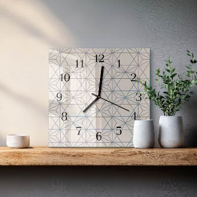 Quadratische wanduhr modern Geometrisches Muster