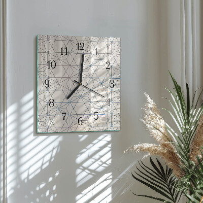 Quadratische wanduhr modern Geometrisches Muster