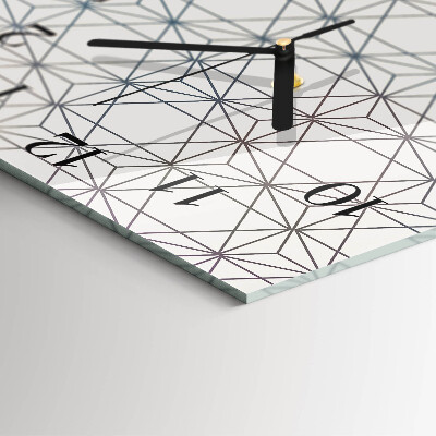 Quadratische wanduhr modern Geometrisches Muster