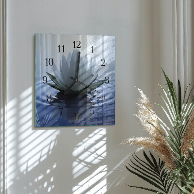 Quadratische wanduhr modern Seerose
