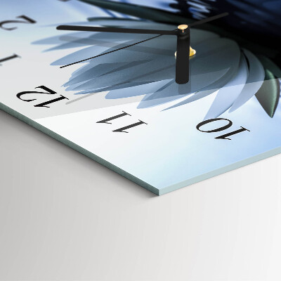 Quadratische wanduhr modern Seerose