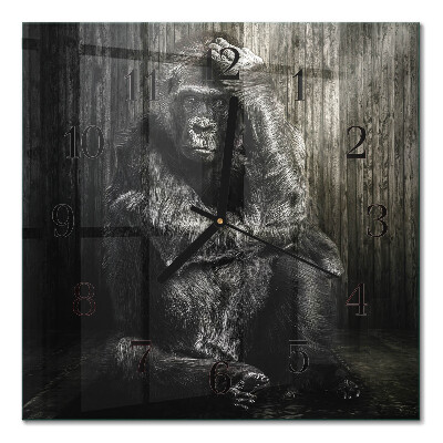 Wanduhr mit motiv quadratisch Gorilla