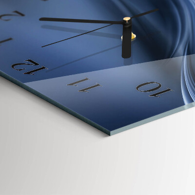 Moderne wanduhr quadratisch Blaue Wellen