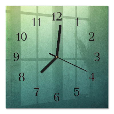 Quadratische wanduhr modern Grüner Farbverlauf