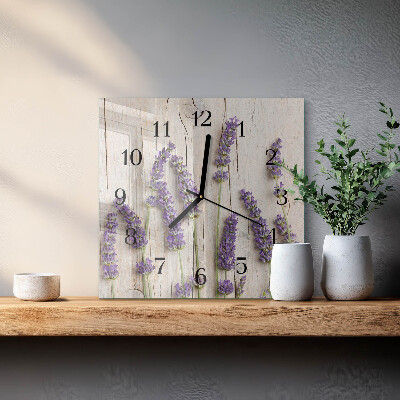 Moderne wanduhr quadratisch Lavendel