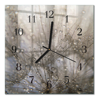 Wanduhr mit motiv quadratisch Tautropfen