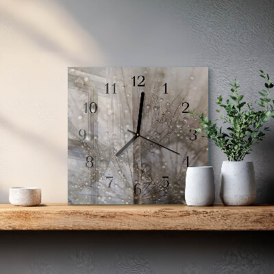 Wanduhr mit motiv quadratisch Tautropfen