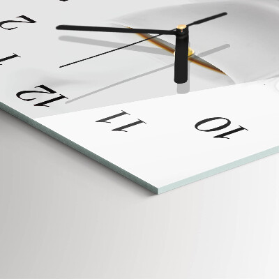 Quadratische wanduhr Eine Tasse Kaffee