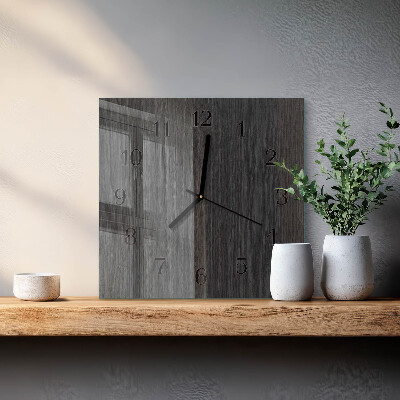 Quadratische wanduhr modern Holz