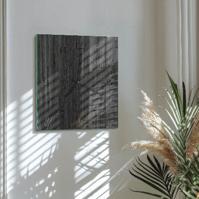 Quadratische wanduhr modern Holz